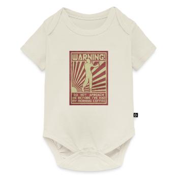 Coffee Zombie. Do not Aproach. - Baby Premium short-sleeve bodysuit - off white - Front