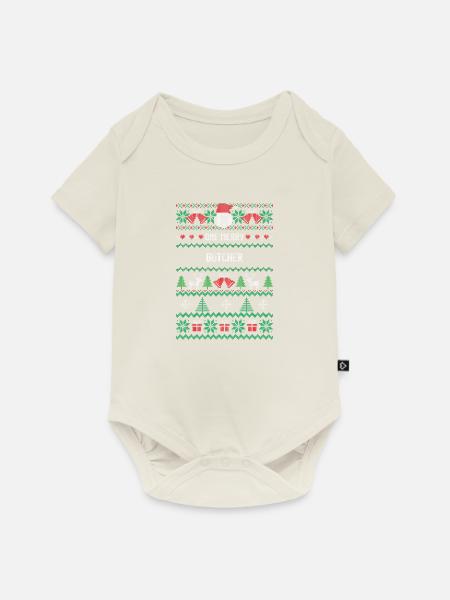 One Merry Butcher - Premium kortærmet baby-body  - råhvid