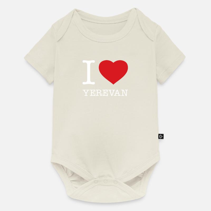 J’AIME EREVAN EREVAN, ARMÉNIE, Arménie - Body à manches courtes Premium Bébé - blanc cassé