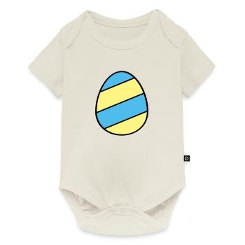 Oeuf de Pâques rayé - Body à manches courtes Premium Bébé - blanc cassé - Devant