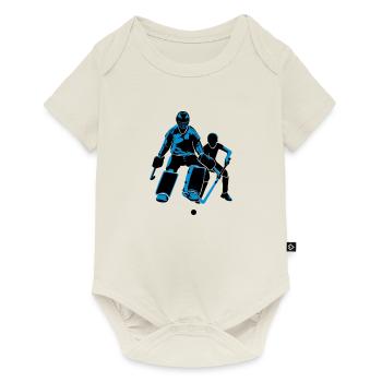 Torwart Feldhockey - Baby Premium Kurzarmbody - Naturweiß - Vorne
