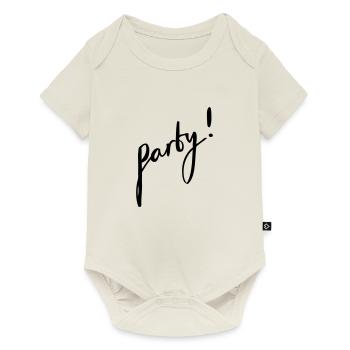 party - Baby Premium Kurzarmbody - Naturweiß - Vorne