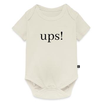 Ups! Hoppala oh weh Hossan pardauz - Baby Premium short-sleeve bodysuit - off white - Front