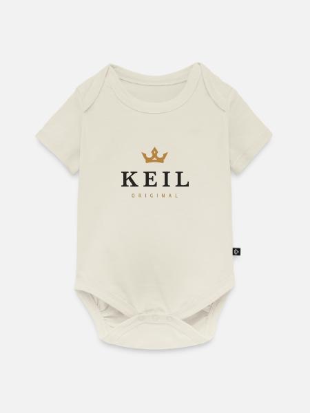 Keil Original Familienlogo - Baby Premium Kurzarmbody - Naturweiß