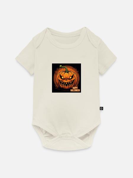 Happy Halloween Pumpkin - Baby Premium Kurzarmbody - Naturweiß
