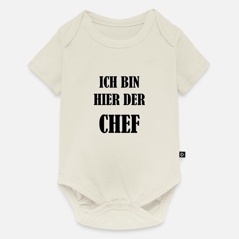 JE SUIS LE PATRON. - Body à manches courtes Premium Bébé - blanc cassé