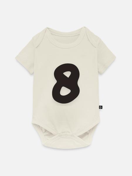 8 - Baby Premium Kurzarmbody - Naturweiß