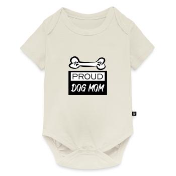 Fiers chiens maman - Body à manches courtes Premium Bébé - blanc cassé - Devant
