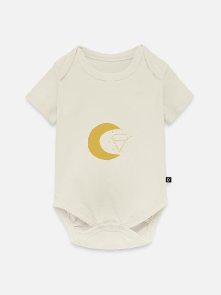 Mond - Baby Premium Kurzarmbody - Naturweiß