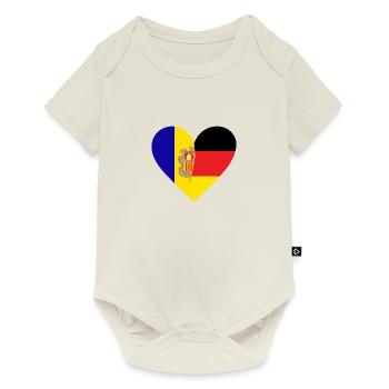 Andorra Germany Heart - Baby Premium short-sleeve bodysuit - off white - Front