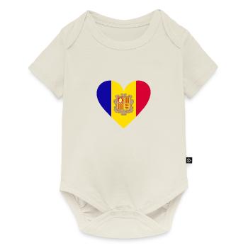 Andorra Heart - Baby Premium short-sleeve bodysuit - off white - Front