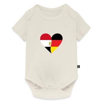 Égypte Allemagne Cœur - Body à manches courtes Premium Bébé - blanc cassé - Devant