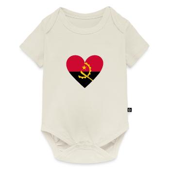 Angola Heart - Baby Premium short-sleeve bodysuit - off white - Front