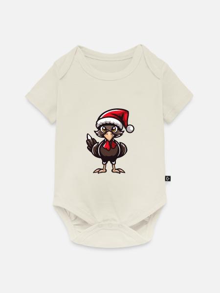 Truthahn Weihnachten - Baby Premium Kurzarmbody - Naturweiß