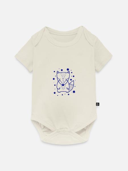 kleiner süßer Fuchs - Baby Premium Kurzarmbody - Naturweiß