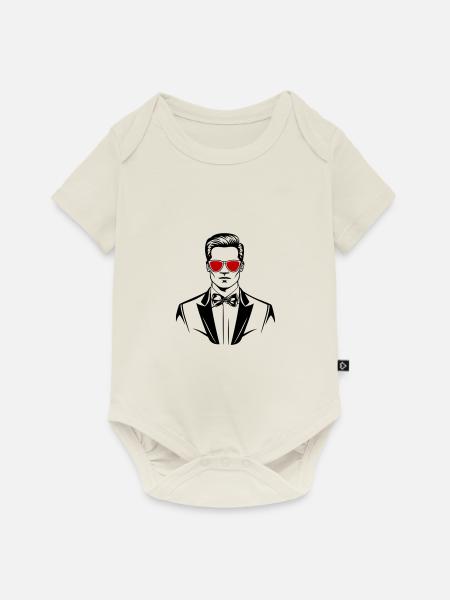 Bräutigam Stylisch - Baby Premium Kurzarmbody - Naturweiß