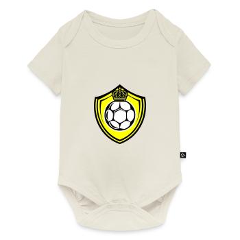 Équipe de bouclier de logo de football - Body à manches courtes Premium Bébé - blanc cassé - Devant