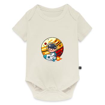 Little kid Astronaut Rocket Ride Tees - Baby Premium short-sleeve bodysuit - off white - Front