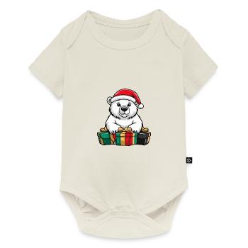 Polar Bear Christmas Comic Gifts Polar Bear - Baby Premium short-sleeve bodysuit - off white - Front