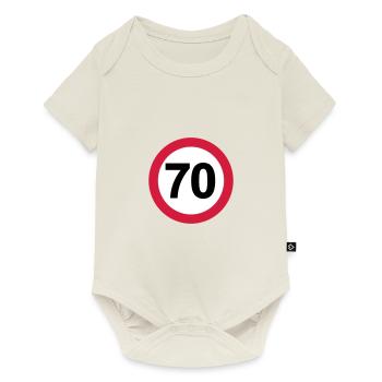 70 - Baby Premium Kurzarmbody - Naturweiß - Vorne