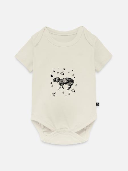 Ratte - Nagetier - Baby Premium Kurzarmbody - Naturweiß