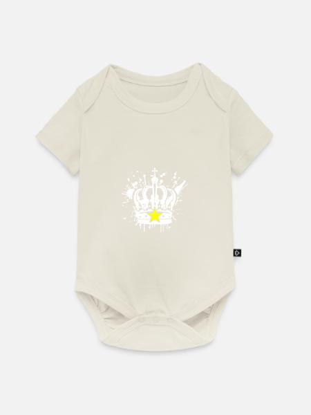 Krone Royal Symbol - Baby Premium Kurzarmbody - Naturweiß