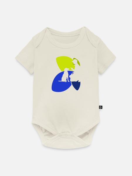 Hundeschule Hundetrainer - Baby Premium Kurzarmbody - Naturweiß