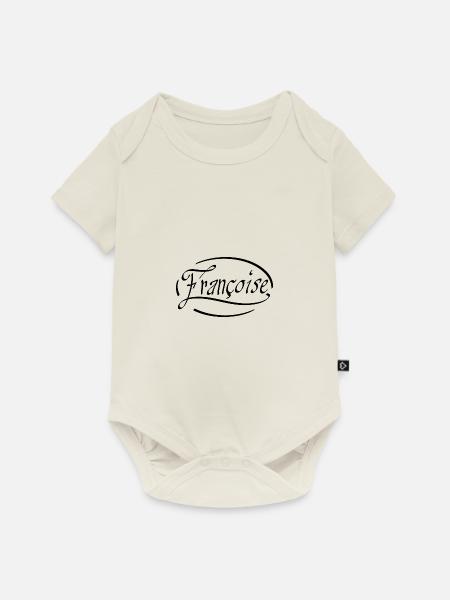 Françoise - Baby Premium Kurzarmbody - Naturweiß