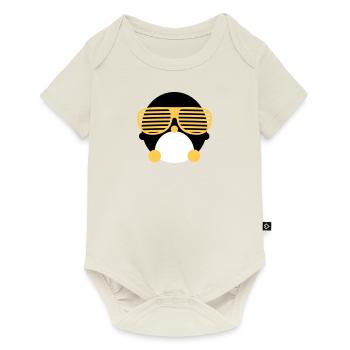 penguin with glasses - Baby Premium short-sleeve bodysuit - off white - Front