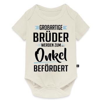 Großartige Brüder werden zum Onkel befördert - Baby Premium Kurzarmbody - Naturweiß - Vorne