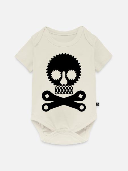 Bike Pirate - Baby Premium Kurzarmbody - Naturweiß