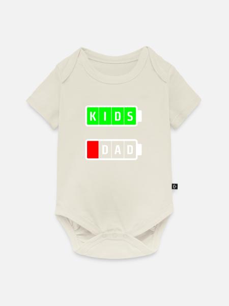 dad kids white - Baby Premium Kurzarmbody - Naturweiß
