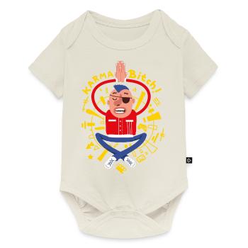Meditating punk - Baby Premium short-sleeve bodysuit - off white - Front