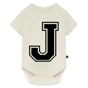 j - Baby Premium Kurzarmbody - Naturweiß - Vorne