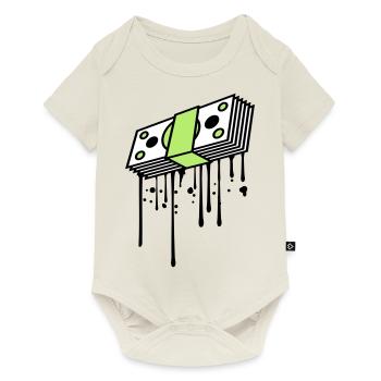 drop graffiti banknotes buendel dollar gettin - Baby Premium short-sleeve bodysuit - off white - Front