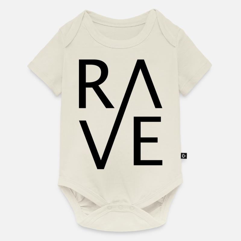 RAVE - Body à manches courtes Premium Bébé - blanc cassé
