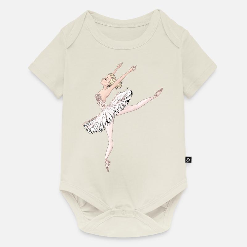danse - Body à manches courtes Premium Bébé - blanc cassé