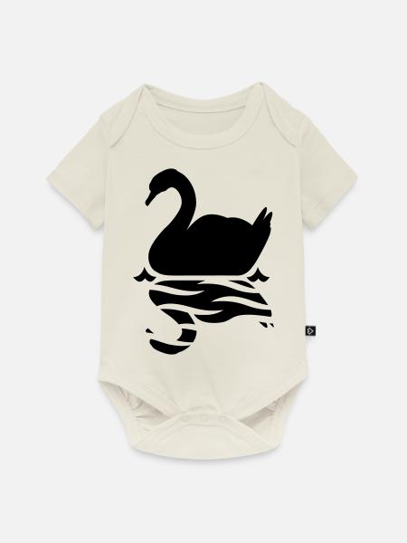 Schwan - Baby Premium Kurzarmbody - Naturweiß