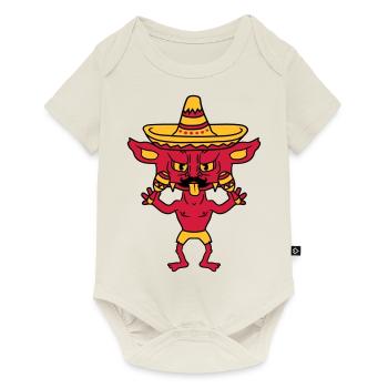 mustache schnurrbart mexikaner hut sombrero südame - Baby Premium Kurzarmbody - Naturweiß - Vorne