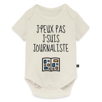 journaliste / journalisme / journal / reporter - Body à manches courtes Premium Bébé - blanc cassé - Devant