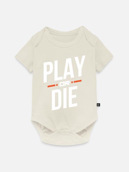 Spielen oder sterben - Baby Premium Kurzarmbody - Naturweiß