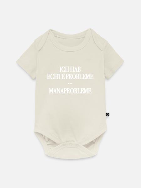 Manaprobleme echte Probleme - Baby Premium Kurzarmbody - Naturweiß