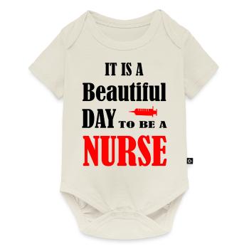 Infirmière de nurse Docteur - Body à manches courtes Premium Bébé - blanc cassé - Devant