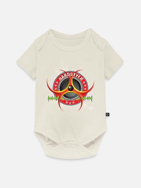 Hardstyle Musik Techno - Baby Premium Kurzarmbody - Naturweiß