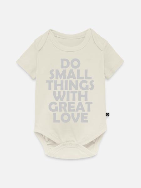 Zitat do small things - Baby Premium Kurzarmbody - Naturweiß