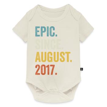 5 Years Old Epic Since August 2017 5th Birthday - Baby Premium short-sleeve bodysuit - off white - Front