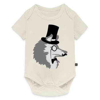 Sir Wolf Gentlemen Cylindre - Body à manches courtes Premium Bébé - blanc cassé - Devant