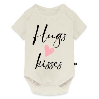 hugs & kisses - Baby Premium short-sleeve bodysuit - off white - Front