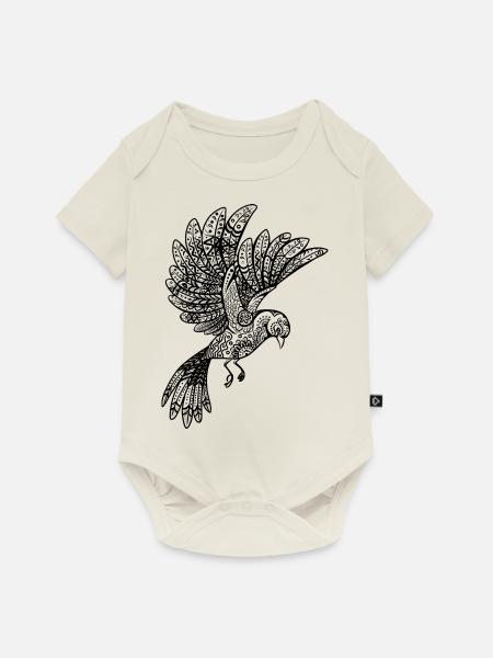 ornamental bird - Baby Premium Kurzarmbody - Naturweiß
