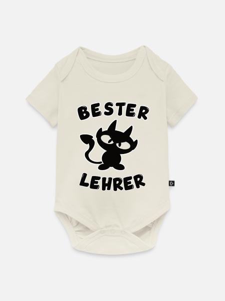 cooles bester Lehrer Design - Baby Premium Kurzarmbody - Naturweiß